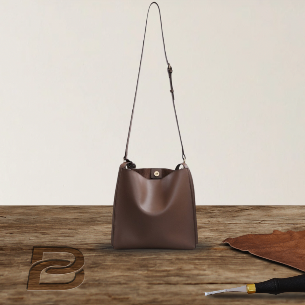 BERK | Retro Tragetasche aus echtem Leder