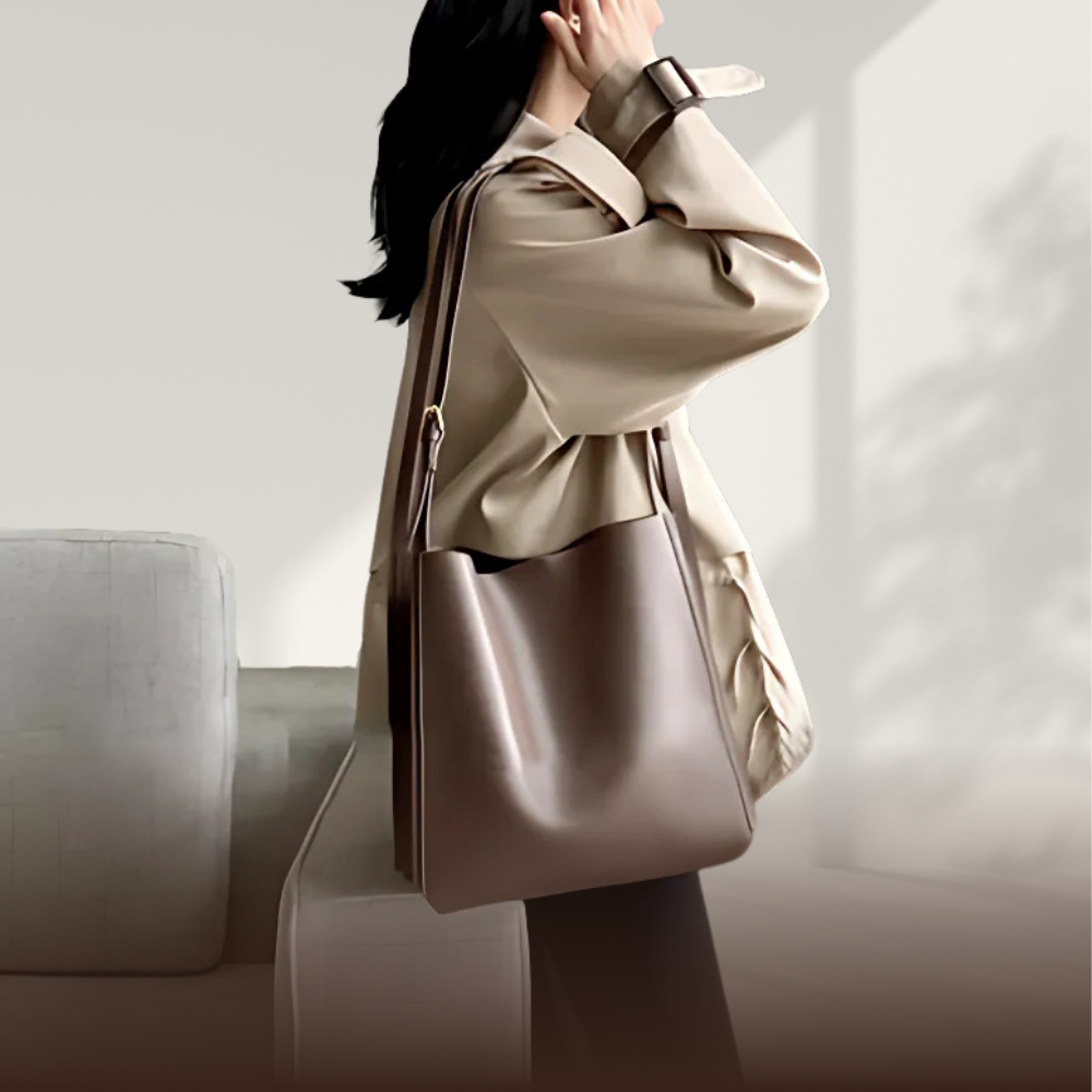 BERK | Retro Tragetasche aus echtem Leder