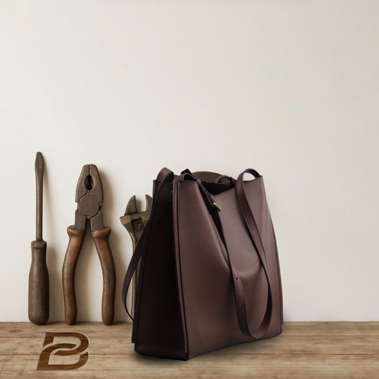 BERK | Retro Tragetasche aus echtem Leder